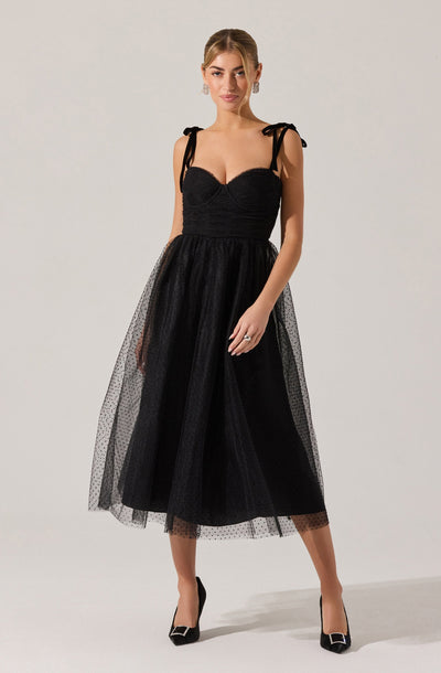 Karyme Polka Dot Bustier Dress