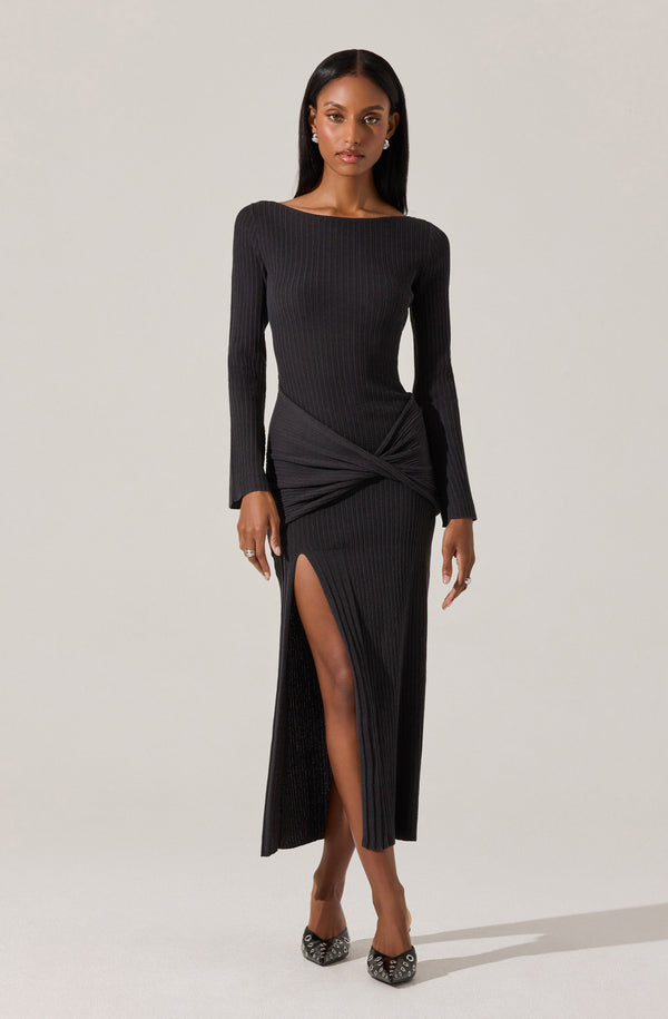 Arwyn Ribbed Layered Midi Sweater Dress - ASTR the Label