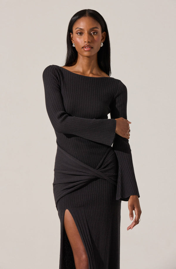 Arwyn Ribbed Layered Midi Sweater Dress - ASTR the Label Arwyn Ribbed Layered Midi Sweater Dress - ASTR the Label