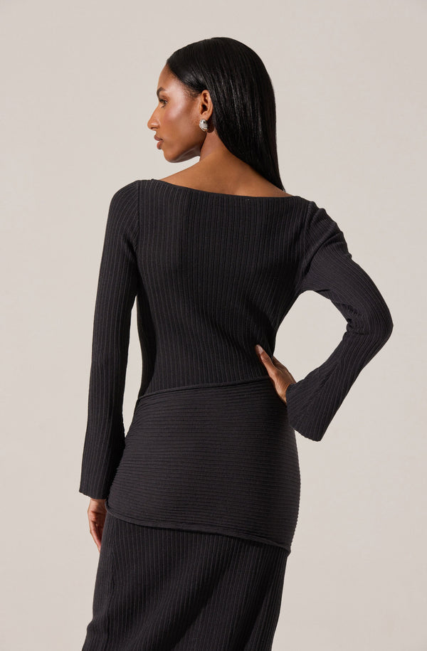 Arwyn Ribbed Layered Midi Sweater Dress
