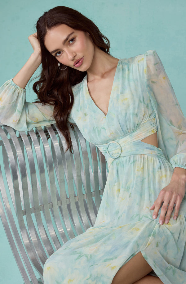 Klarissa Floral Cutout Maxi Dress - ASTR the Label