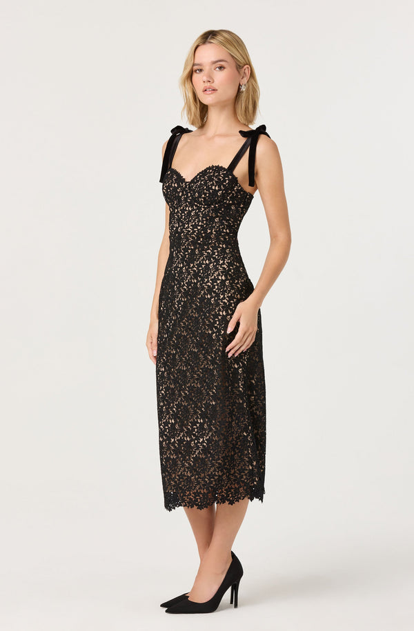 Donne Floral Lace Midi Dress - ASTR the Label Donne Floral Lace Midi Dress - ASTR the Label