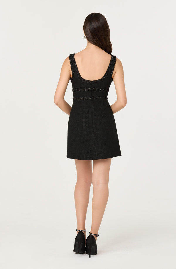 Maira Tweed Bow Mini Dress - ASTR the Label Maira Tweed Bow Mini Dress - ASTR the Label