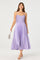 Sticky add to cart - Shionagh Satin Bow-Detail Pleated Midi Dress