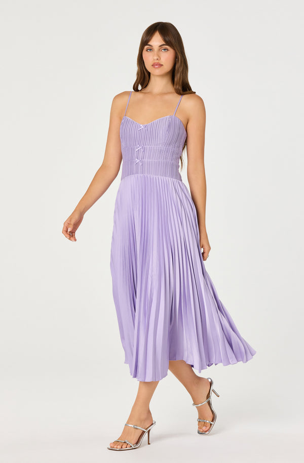 ワンピース Side Bow Vintage Twill Dress lilac Her lip toSide Bow Vintage Twill Dress 【公式通販】
