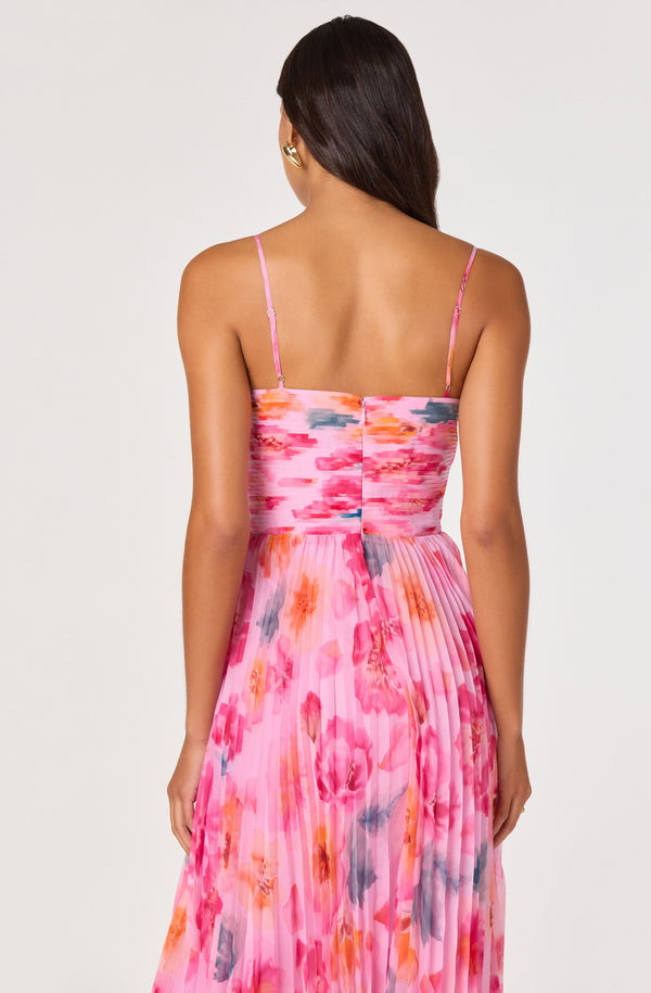 Bayley Floral Pleated Maxi Dress - ASTR the Label Bayley Floral Pleated Maxi Dress - ASTR the Label