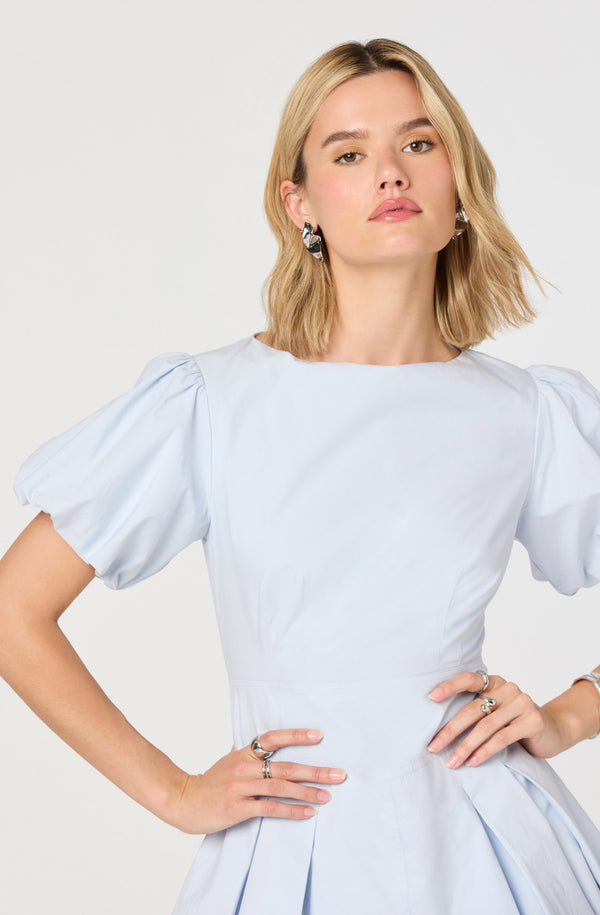 Kattie Puff Sleeve Bubble Hem Mini Dress - ASTR the Label