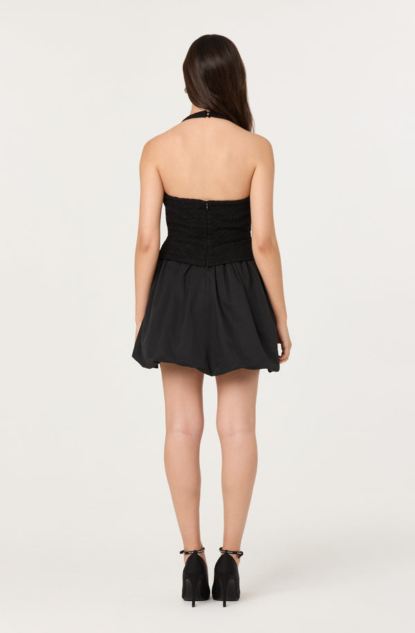 Giavanna Mixed Media Halter Mini Dress - ASTR the Label Giavanna Mixed Media Halter Mini Dress - ASTR the Label