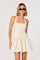 Sticky add to cart - Giavanna Mixed Media Halter Mini Dress