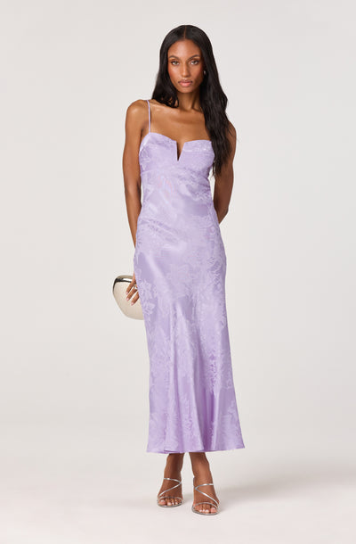 Tyla Satin Bias-Cut Maxi Dress
