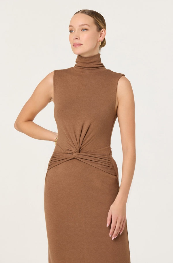 Riana Turtleneck Twist Front Maxi Dress - ASTR the Label Riana Turtleneck Twist Front Maxi Dress - ASTR the Label