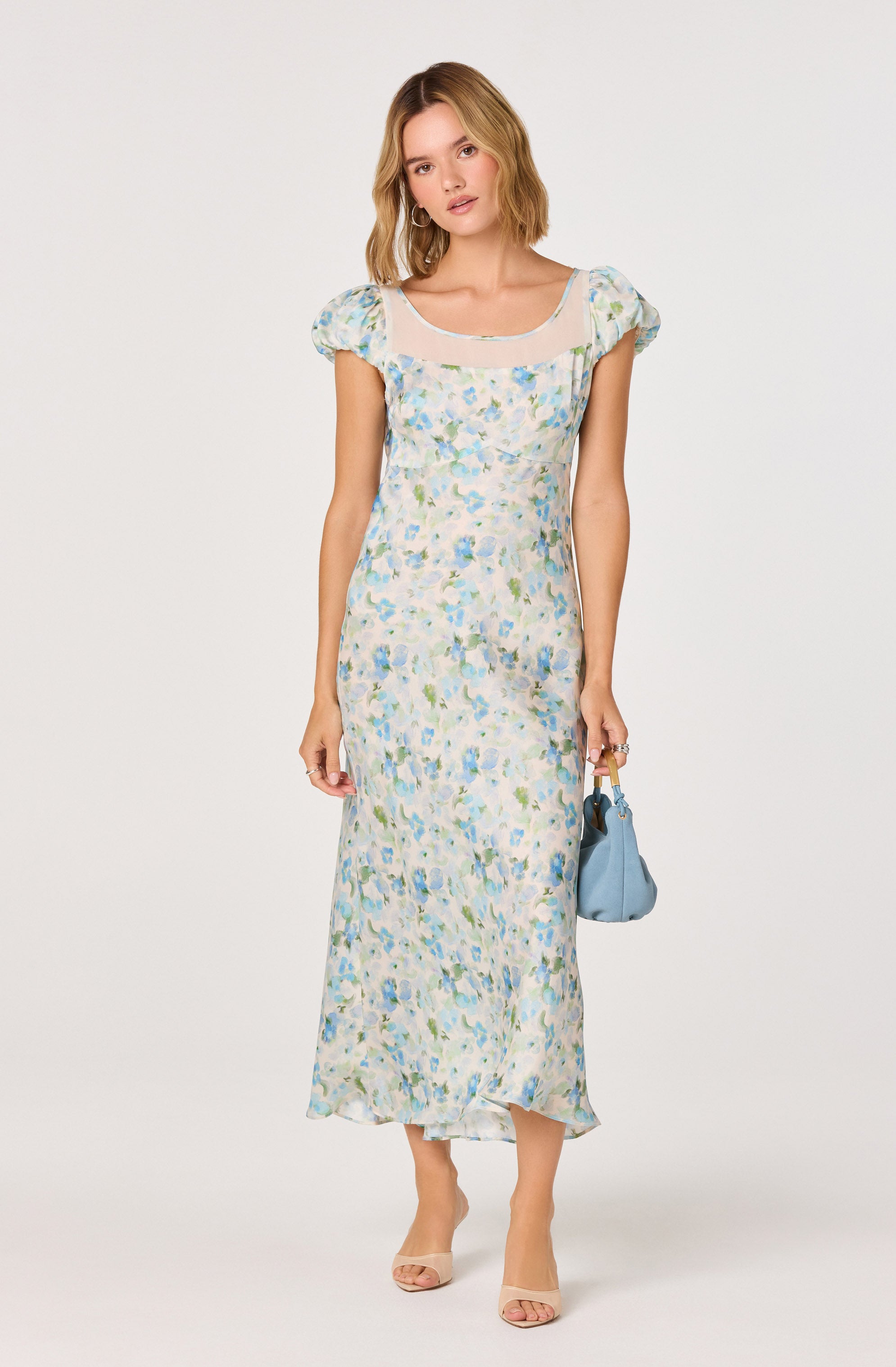 Erma Floral Empire Waist Midi Dress