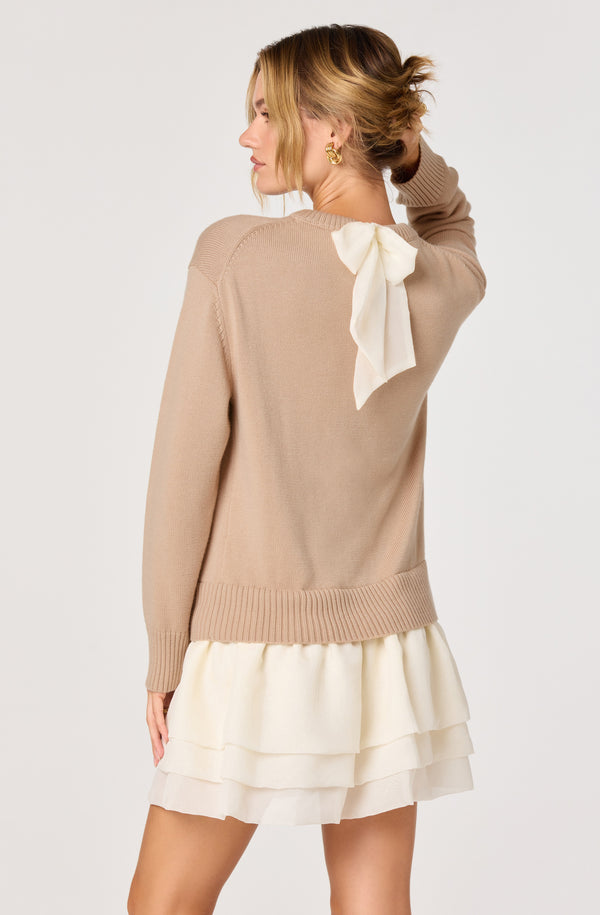 Kalyn Sweater Mixed Media Mini Dress - ASTR the Label Kalyn Sweater Mixed Media Mini Dress - ASTR the Label