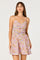 Sticky add to cart - Isha Floral Sweetheart Mini Dress with Belt