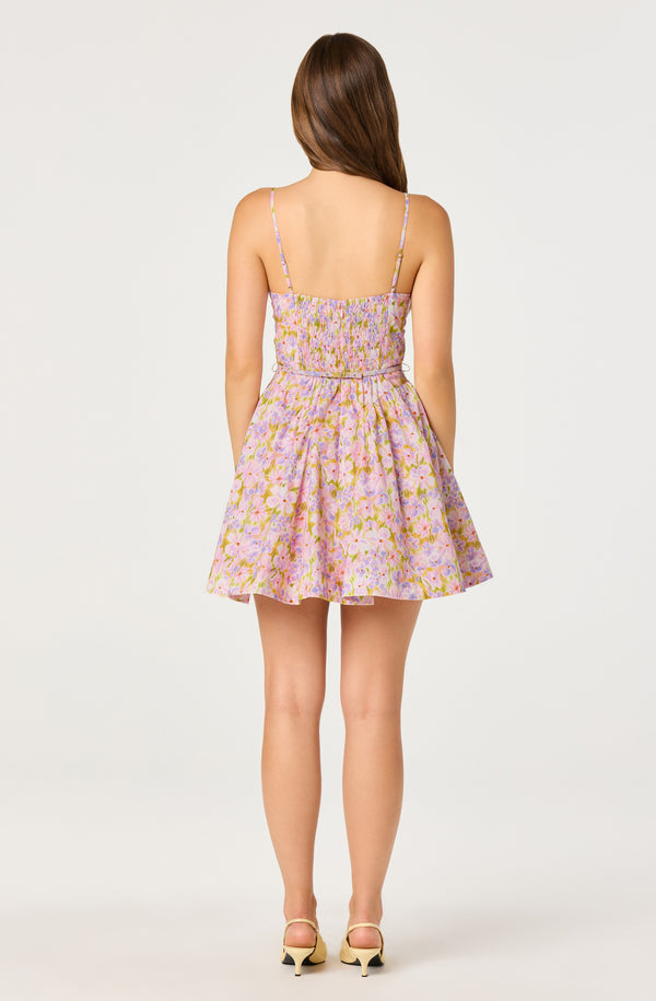 white christmas dresses Cream Polka Dot Ruched Strapless Mini Dress main image 1