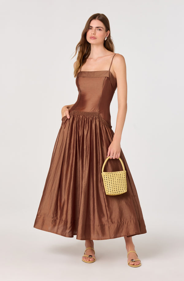 ASTR the Label Ovina Dress in Brown - Size XS ASTR the Label Ovina Dress in Brown - Size XS