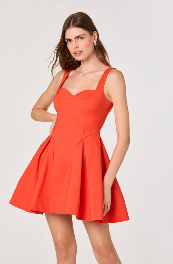 sachin and babi light blue dress Maliyah Pleated Drop-Waist Mini Dress