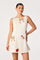 Sticky add to cart - Ryan Beaded Applique Satin Mini Dress