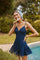 Sticky add to cart - Kyndal Denim Fit & Flare Mini Dress