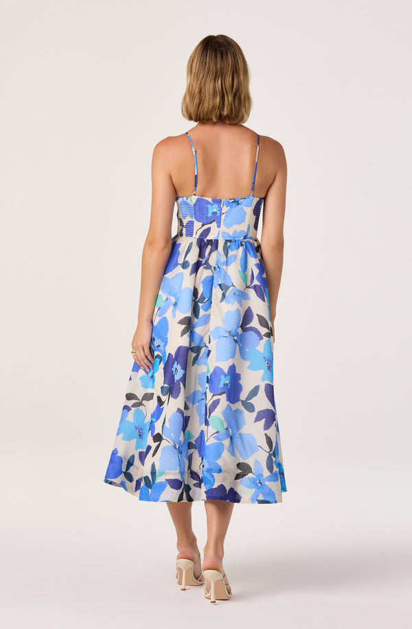 Janna Floral Plunge Midi Dress Janna Floral Plunge Midi Dress