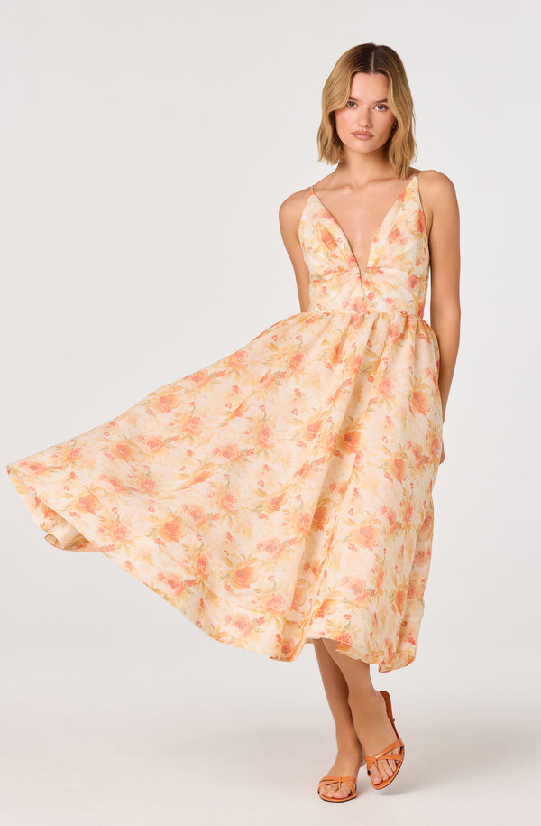 ASTR the Label Janna Dress in Ivory,Pink - size M ASTR the Label Janna Dress in Ivory,Pink - size M