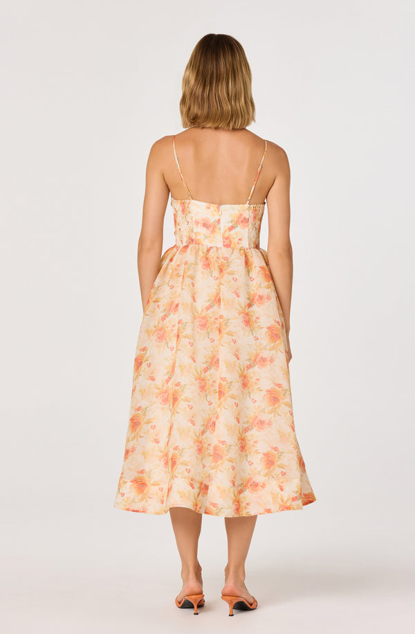 princess polly baby blue dress Janna Floral Plunge Midi Dress