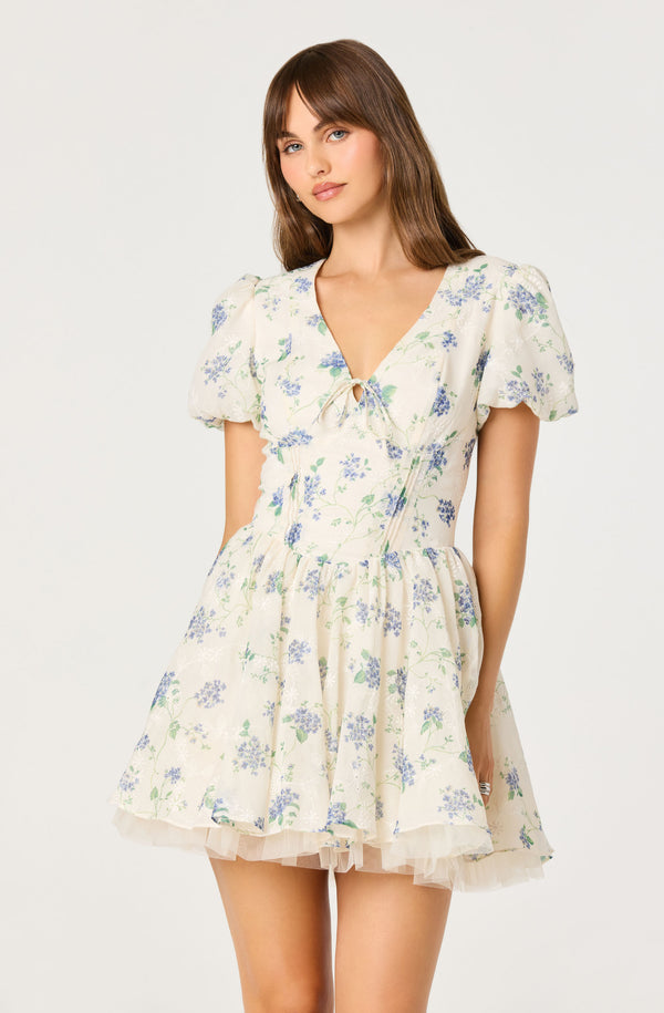 Sommer Floral Puff Sleeve Mini Dress - ASTR the Label Sommer Floral Puff Sleeve Mini Dress - ASTR the Label