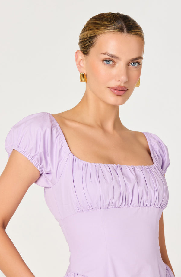 Adilene Cotton Milkmaid Midi Dress Adilene Cotton Milkmaid Midi Dress