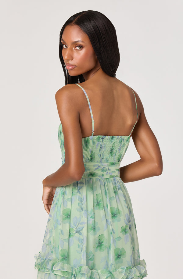 sachin and babi light blue dress Plus Size - Chiffon Tiered Maxi Kimono