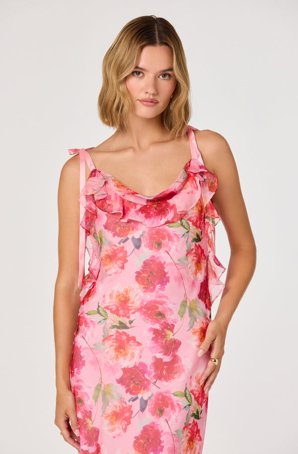 chinese dress ladies Tenna Floral Lace Bustier Midi Dress