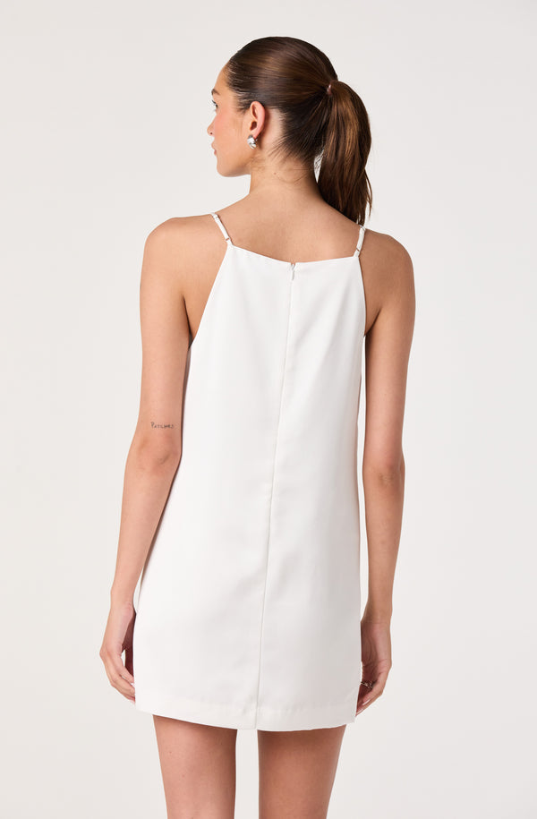 Marigold Satin 3D Floral Mini Dress - ASTR the Label