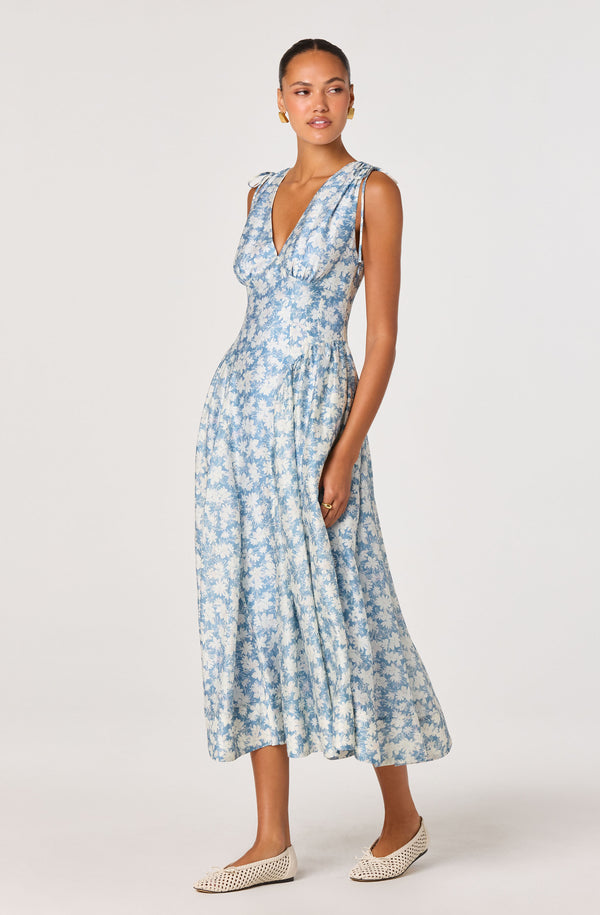 ASTR Women's Emmery Floral Dress - Blue
