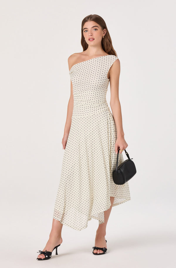 ASTR Women's Ciarra Midi Dress, Size Medium, White ASTR Women's Ciarra Midi Dress, Size Medium, White