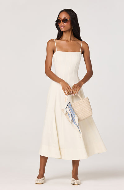 Trisha Square Neck Midi Dress