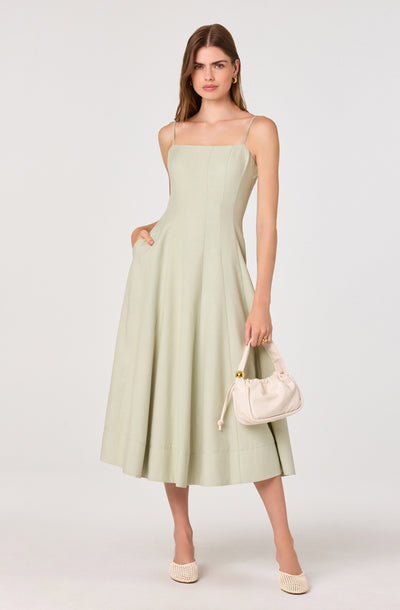 Trisha Square Neck Midi Dress