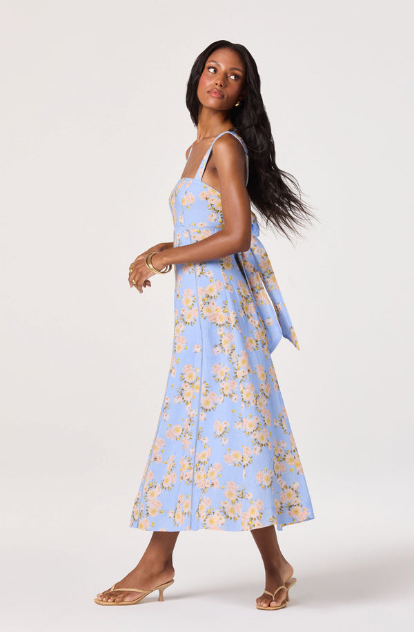 pink and blue floral maxi dress ASTR the Label | Nathalie in Floral feminine finish to every model: 22743 Royal Blue Beaded Lace Select Your Size by Height:Doctoral Gown - 6'0