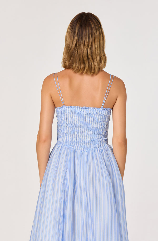 astr the label angeles midi dress Lahela Smocked Midi Dress
