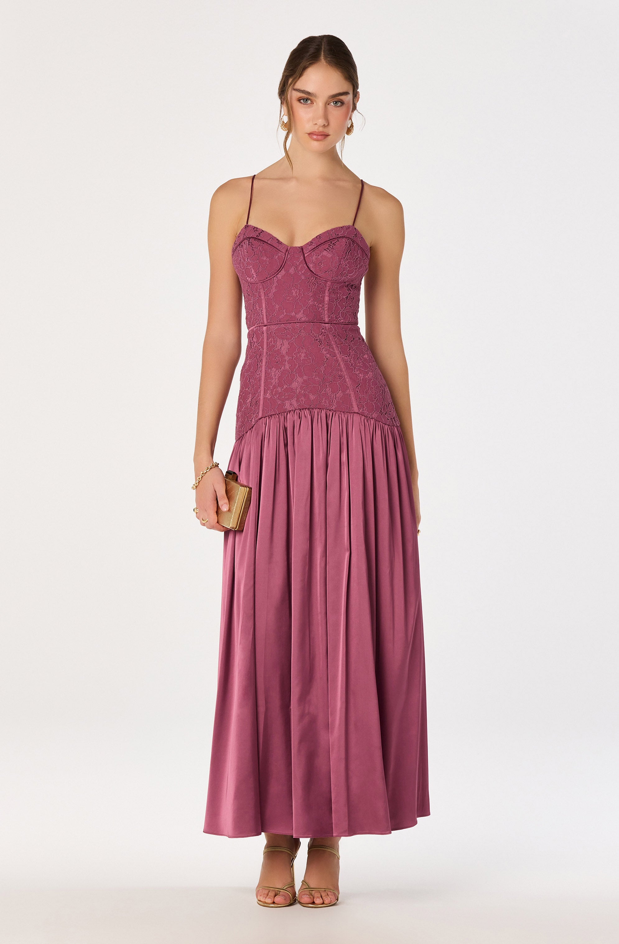 Kaylani Lace Bustier Maxi Dress
