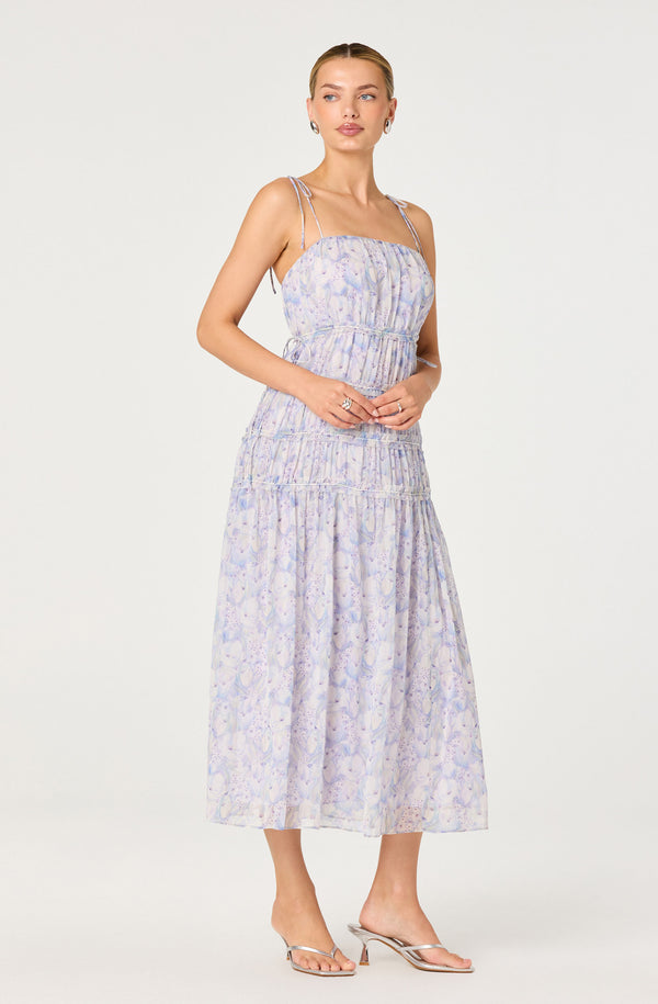 knee length dresses for ladies Bow Back Midi Dress-Chalk Pink main image 1