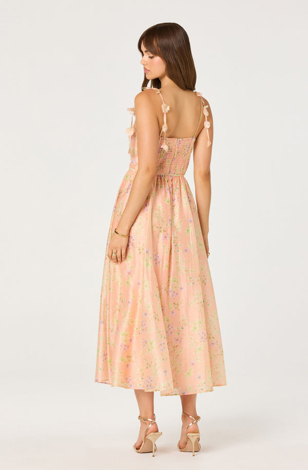 Astr The Label Women's Halcyon Dress - Orange - Size XS - Peach Floral Astr The Label Women's Halcyon Dress - Orange - Size XS - Peach Floral