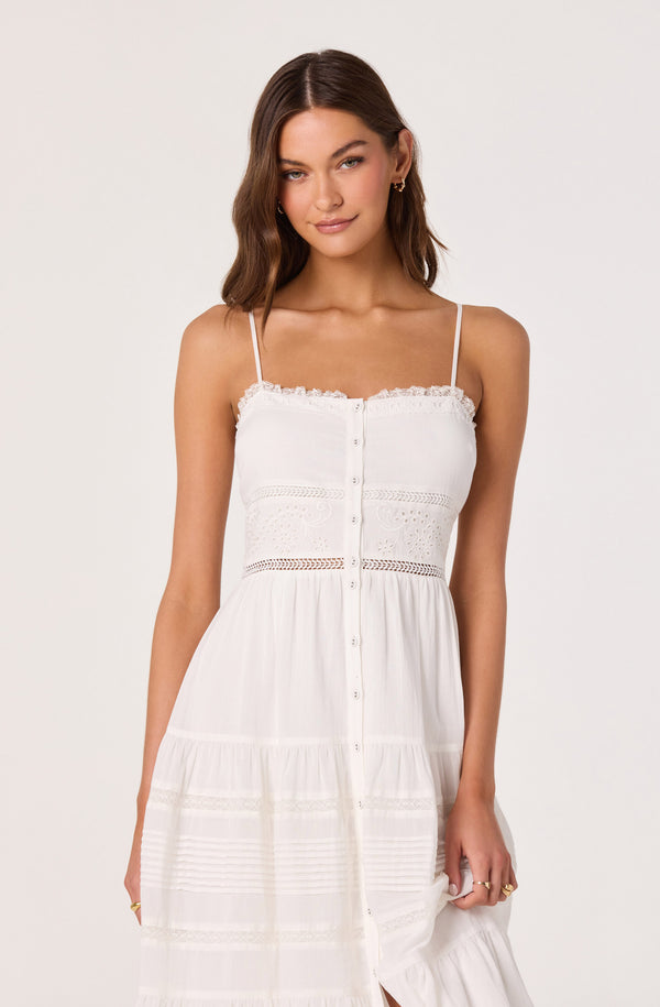 Annabel Eyelet Midi Dress - ASTR the Label