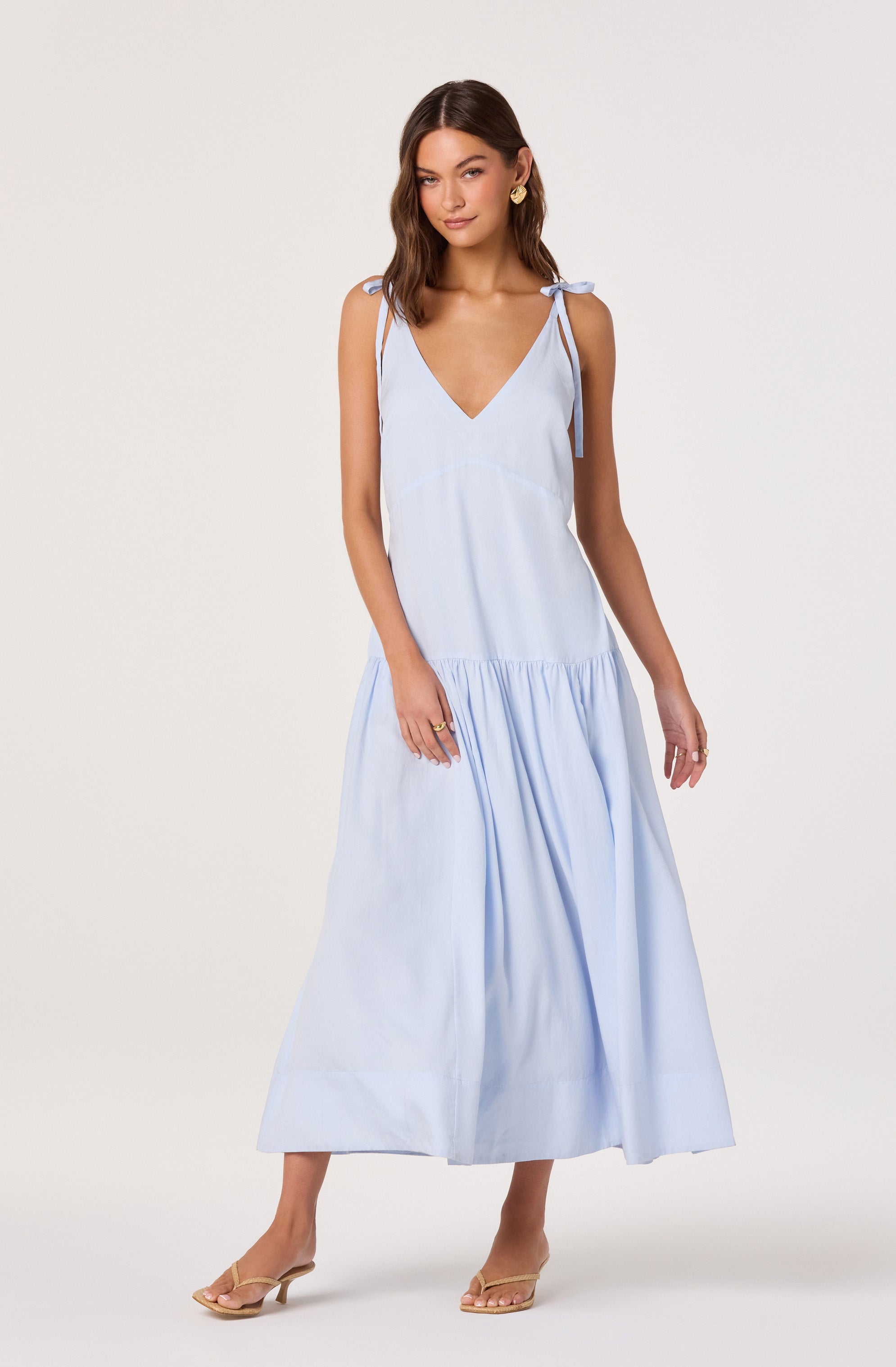 Amalina Drop-Waist Maxi Dress