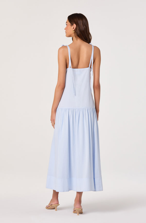 ASTR the Label | Amalina Drop-Waist Maxi Dress in Blue | Size M ASTR the Label | Amalina Drop-Waist Maxi Dress in Blue | Size M