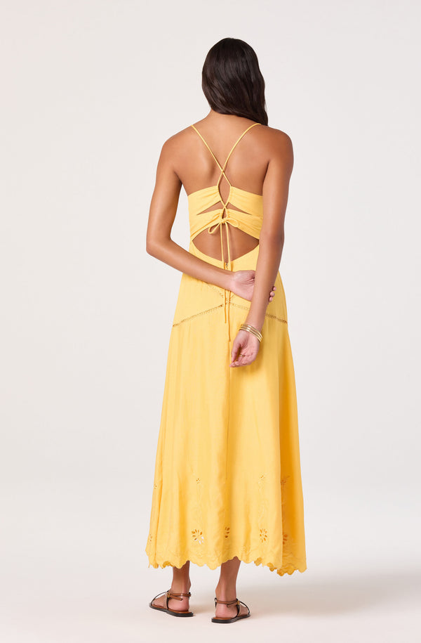 Lainey Eyelet Midi Dress - ASTR the Label Lainey Eyelet Midi Dress - ASTR the Label