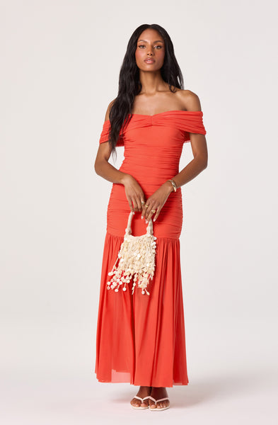 Andreana Off-Shoulder Knit Maxi Dress