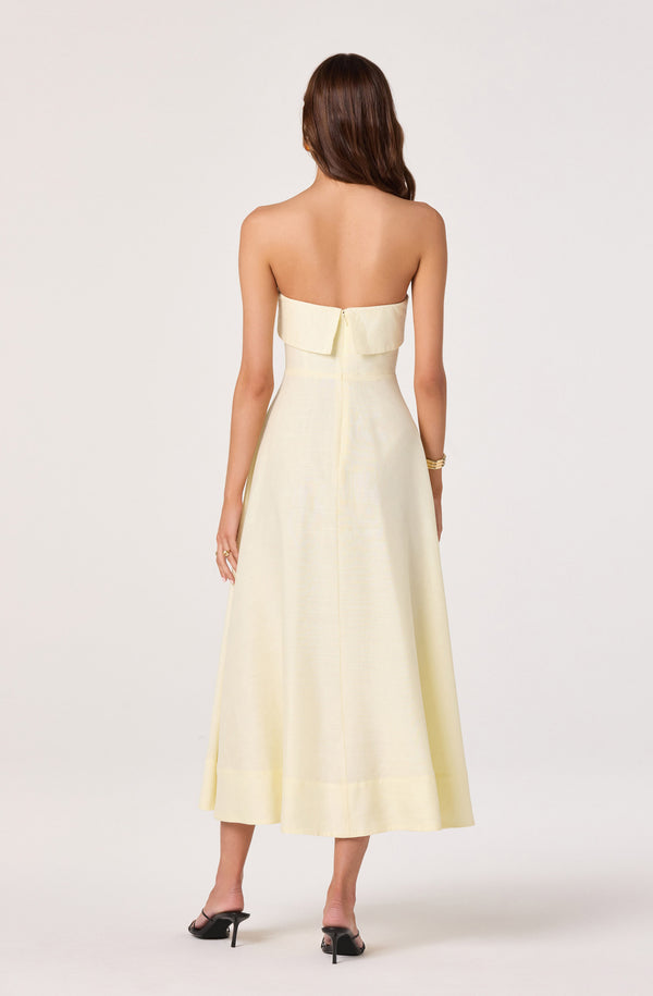 ASTR the Label | Ximena Floral Strapless Maxi Dress in Red Yellow Floral