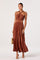 Sticky add to cart - Vera Cutout High-Neck Satin Maxi Dress