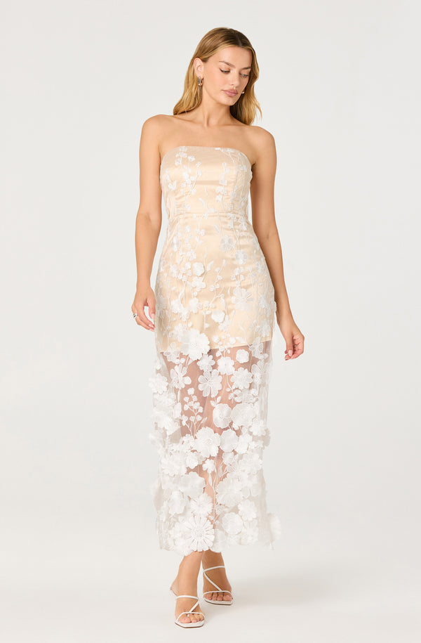 ASTR the Label Women's Tanisha Strapless Dress - Beige - Size XL ASTR the Label Women's Tanisha Strapless Dress - Beige - Size XL