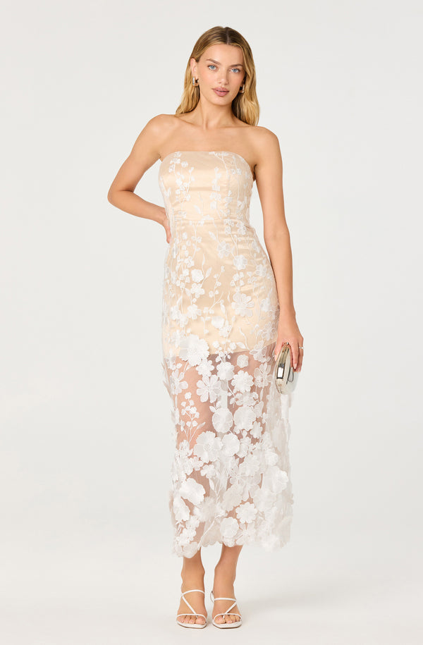 ASTR the Label Women's Tanisha Strapless Dress - Beige