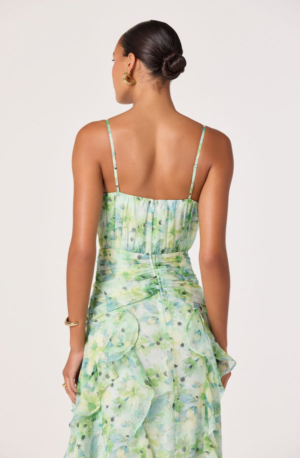 Brianna Ruffle Chiffon Maxi Dress - ASTR the Label